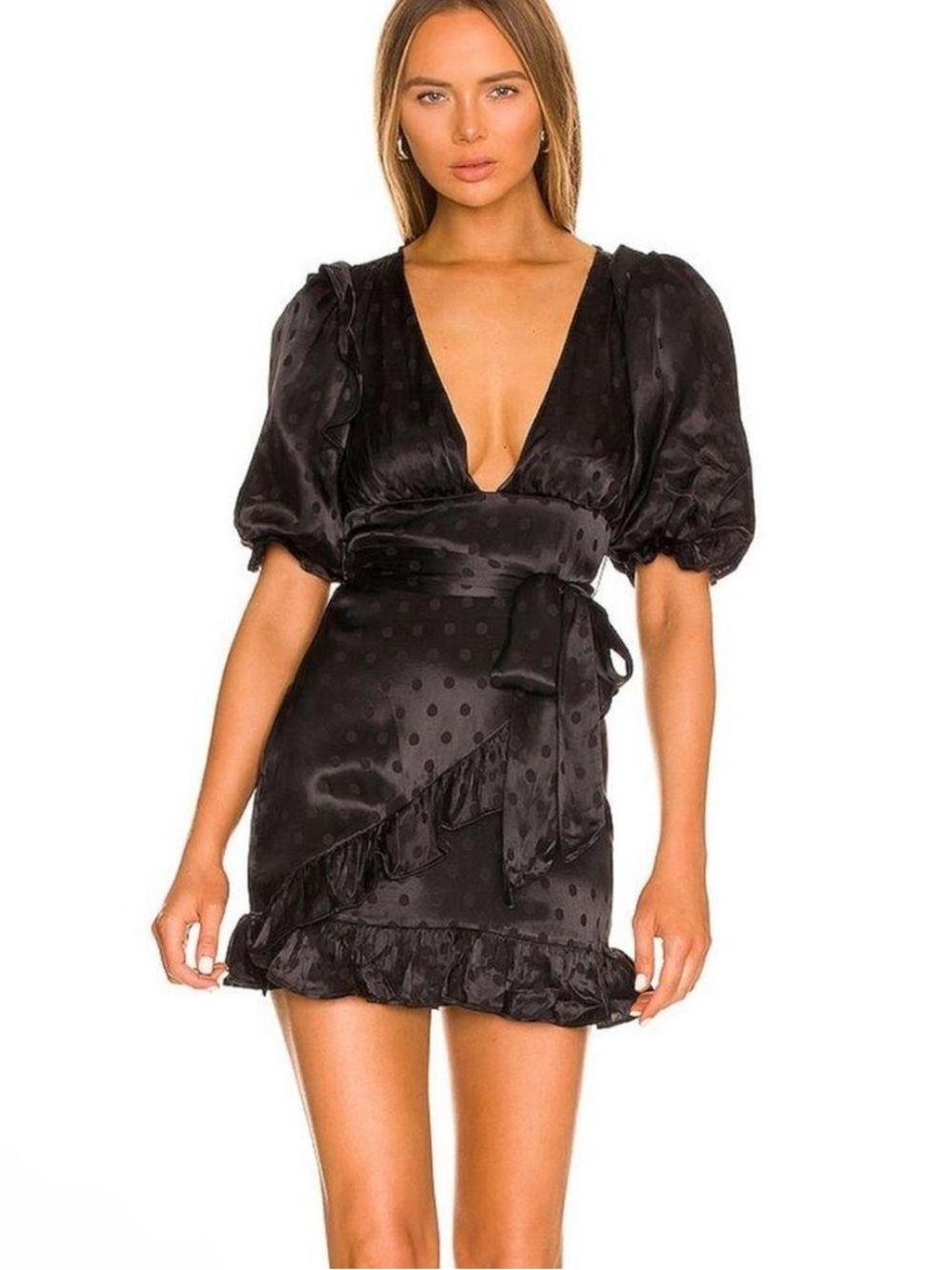 Majorelle Daria mini dress with black dots